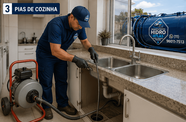 Desentupidora em Vinhedo | (11) 96011.7513 2 Desentupidora em Vinhedo de Pia de Cozinha