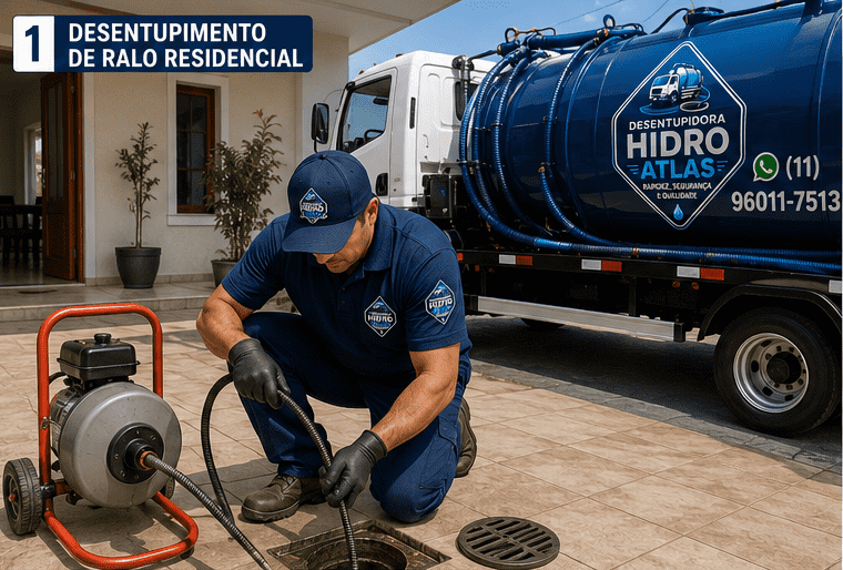 Desentupidora em Vinhedo | (11) 96011.7513 3 Desentupidora em Vinhedo de Ralo Residencial